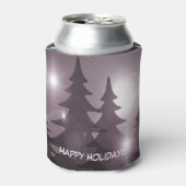 Christmas Party Pink Trees Holiday Winter Elegant Dosenkühler (Kanne Vorderseite)