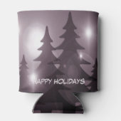 Christmas Party Pink Trees Holiday Winter Elegant Dosenkühler (Rückseite)