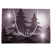 Christmas Party Pink Trees Holiday Winter Elegant Große Geschenktüte (Rückseite)
