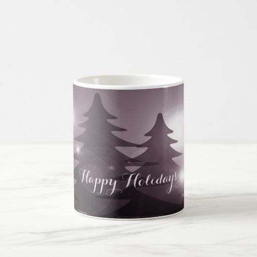 Christmas Party Pink Trees Holiday Winter Elegant Kaffeetasse (Mittel)