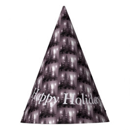 Christmas Party Pink Trees Holiday Winter Elegant Partyhütchen