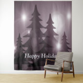 Christmas Party Pink Trees Holiday Winter Elegant Wandteppich (Beispiel)