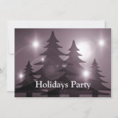 Christmas Party Pink Trees Holiday Winter Rustic Einladung (Vorderseite)