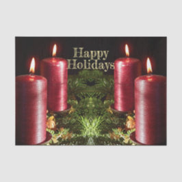 Christmas Party Red Candles Winter Holidays Seidenpapier