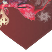 Christmas Party Red Reindeer Winter Holidays Kurzer Tischläufer (Ecke)