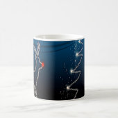 Christmas Party Reindeer Tree Blue Sky Shiny Stars Kaffeetasse (Mittel)