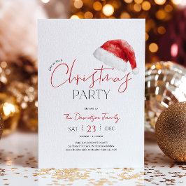 Christmas Party Santa Hat Einladung