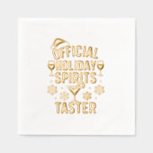 Christmas party spirits taster funny quote servietten mit folie (Vorderseite)