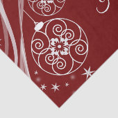 Christmas Party White Ornaments Stars Red Elegant Seidenpapier (Ausschnitt)