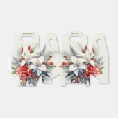 Christmas Party White Red Flowers Holidays Elegant Geschenkschachtel (Ungefaltet)