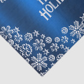 Christmas Party White Snowflakes Navy Blue Seidenpapier (Ausschnitt)