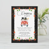 Christmas Party Winter Botanical Einladung (Stehend Vorderseite)