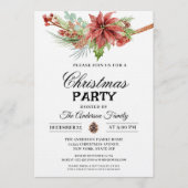 Christmas Party Winter Botanical Einladung (Vorderseite)