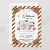Christmas Party Winter Botanical Einladung (Vorne/Hinten)