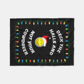 Christmas Party Workplace Funny Design Fleecedecke (Vorderseite (Horizontal))