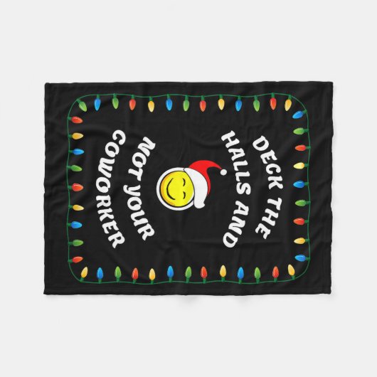 Christmas Party Workplace Funny Design  Fleecedecke (Vorderseite (Horizontal))