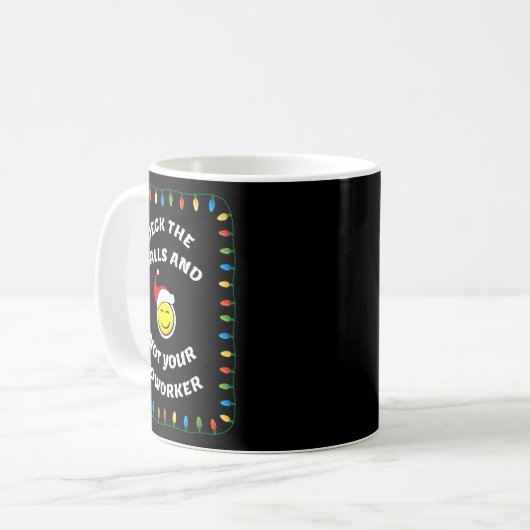 Christmas Party Workplace Funny Design Kaffeetasse (Vorderseite Links)