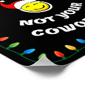 Christmas Party Workplace Funny Design Poster (Ecke)