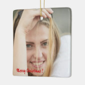 Christmas patchwork pattern photo keramikornament (Links)