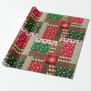 Christmas Patchwork Quilt Geschenkpapier
