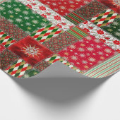 Christmas Patchwork Quilt Geschenkpapier (Ecke)
