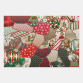 Christmas Patchwork Quilt Geschenkpapier Set (Vorderseite 2)
