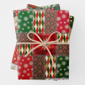 Christmas Patchwork Quilt Geschenkpapier Set (Beispiel)
