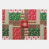 Christmas Patchwork Quilt Geschenkpapier Set (Vorderseite)