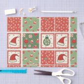Christmas Patchwork Quilt Seidenpapier (Handwerk)