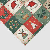 Christmas Patchwork Quilt Seidenpapier (Ausschnitt)