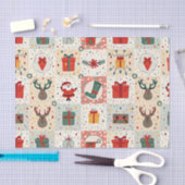 Christmas Patchwork Quilt Seidenpapier (Handwerk)