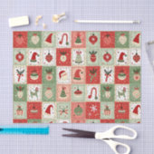 Christmas Patchwork Quilt Seidenpapier (Handwerk)