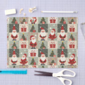 Christmas Patchwork Quilt Seidenpapier (Handwerk)