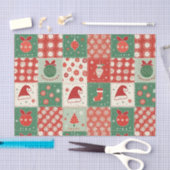 Christmas Patchwork Quilt Seidenpapier (Handwerk)