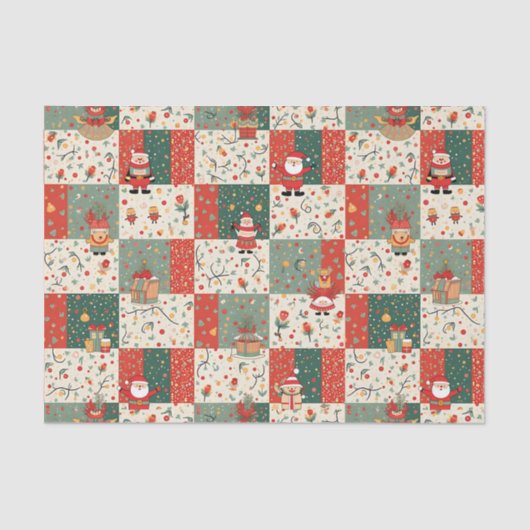 Christmas Patchwork Quilt Seidenpapier (Vorderseite)