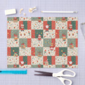 Christmas Patchwork Quilt Seidenpapier (Handwerk)