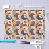 Christmas Patchwork Quilt Seidenpapier (Handwerk)