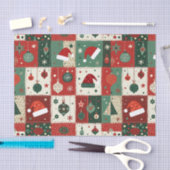 Christmas Patchwork Quilt Seidenpapier (Handwerk)