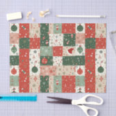 Christmas Patchwork Quilt Seidenpapier (Handwerk)