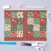 Christmas Patchwork Quilt Seidenpapier (Handwerk)