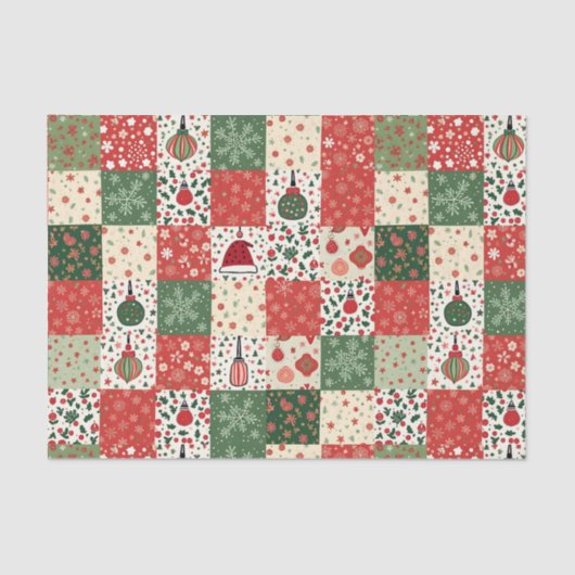 Christmas Patchwork Quilt Seidenpapier (Vorderseite)