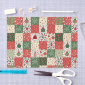 Christmas Patchwork Quilt Seidenpapier (Handwerk)