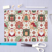 Christmas Patchwork Quilt Seidenpapier (Handwerk)