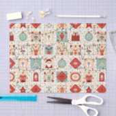 Christmas Patchwork Quilt Seidenpapier (Handwerk)