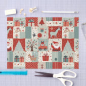 Christmas Patchwork Quilt Seidenpapier (Handwerk)