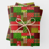 Christmas Patchwork Quilt Wrapping Paper Sheets  Geschenkpapier Set (Beispiel)