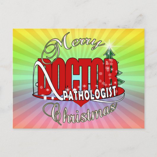 CHRISTMAS PATHOLOGISTISCHER ARZT FEIERTAGSPOSTKARTE (Vorderseite)