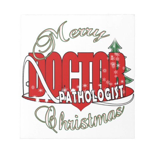 CHRISTMAS PATHOLOGISTISCHER ARZT NOTIZBLOCK (Vorderseite)