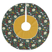 Christmas pattern brushed polyester tree skirt weihnachtsbaumdecke (Vorderseite)
