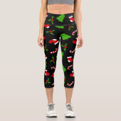 Christmas Pattern Capri Leggings (Vorderseite)
